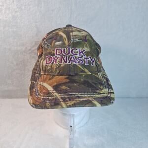 Official Duck Dynasty A&E Hat Cap Distressed Purple Camo Camouflage Adjustable
